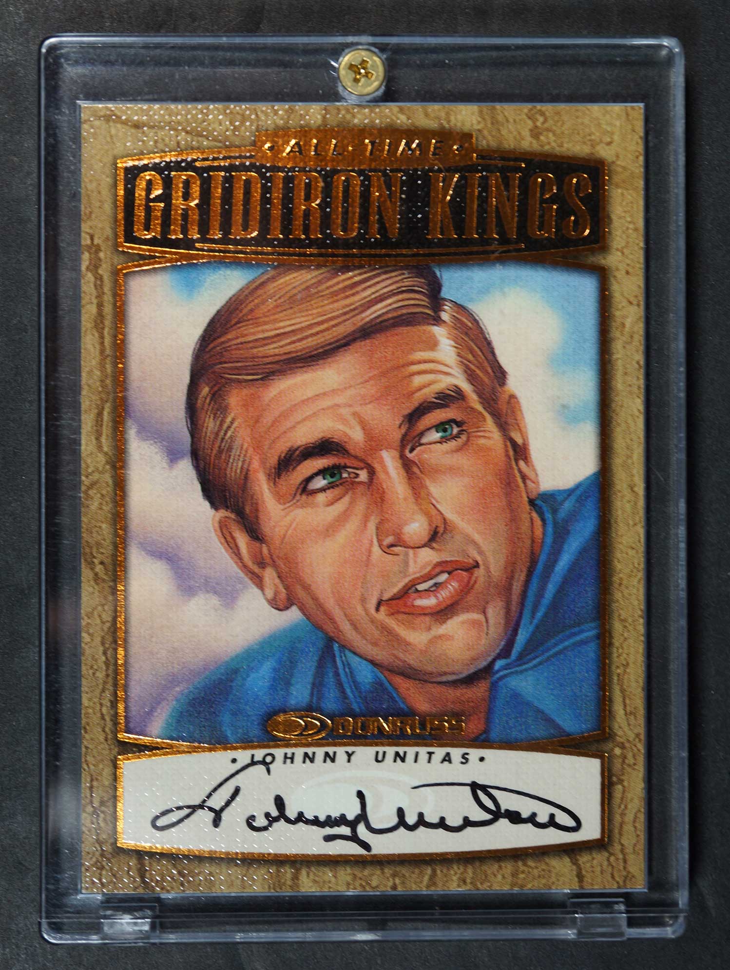 Johnny Unitas Gridiron Kings Autographed Football Card