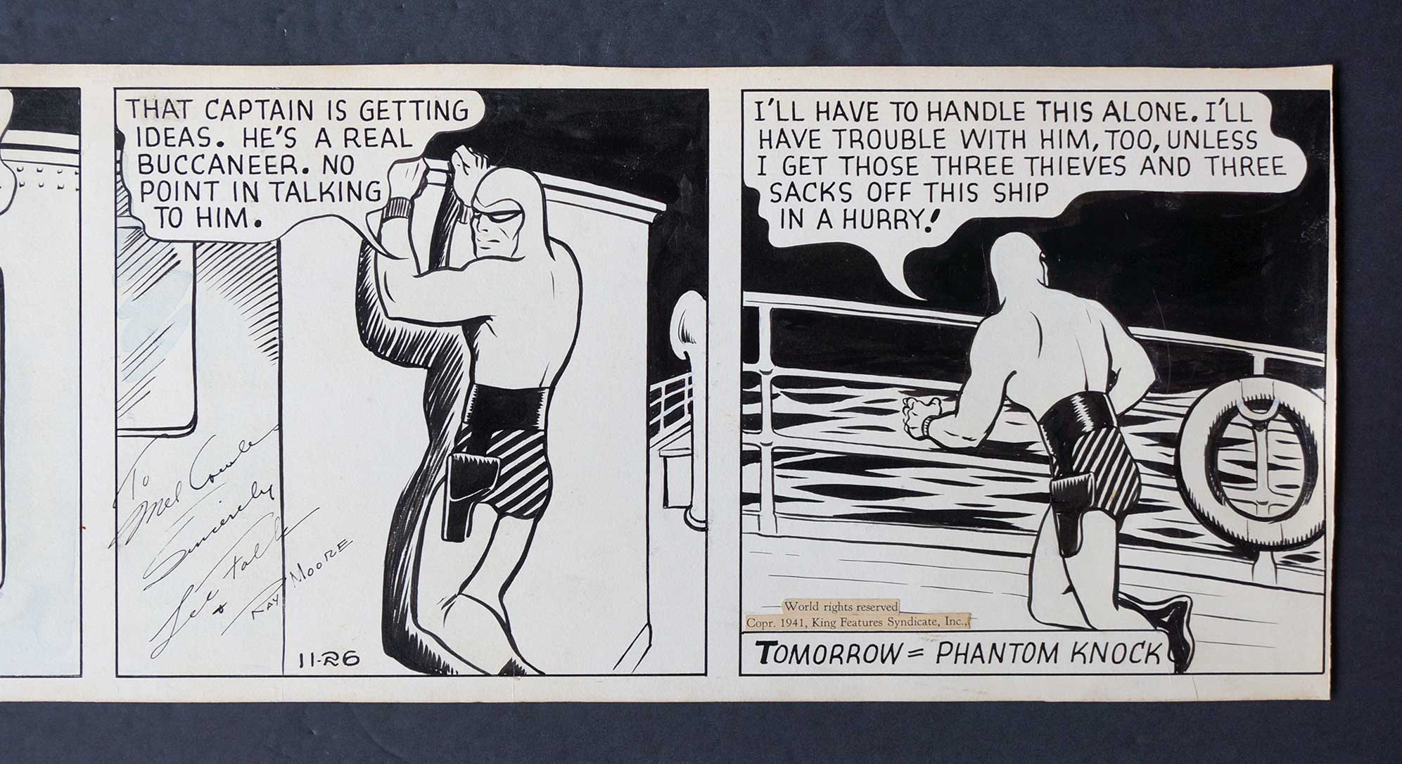 The Phantom Daily Comic Strip Original Art