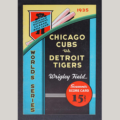 1935 World Series Program Chicago Cubs vs. Tigers